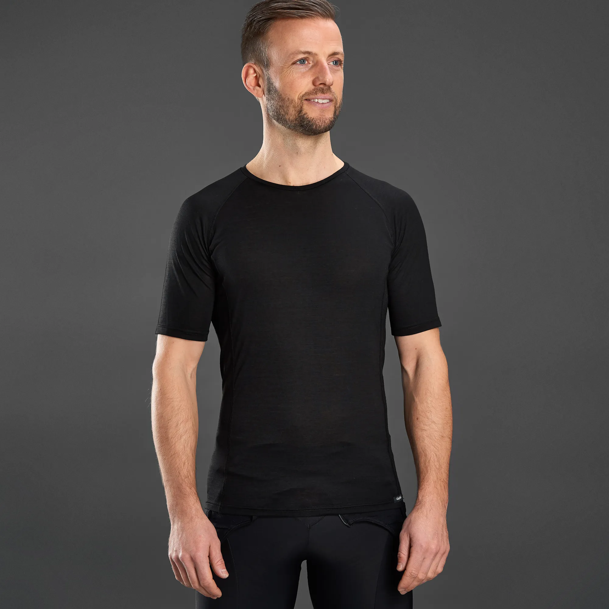 Gripgrab Merino Polyfibre Short Sleeve Base Layer Navy | Buy Gripgrab Merino Polyfibre Short Sleeve Base Layer Navy here | Outno