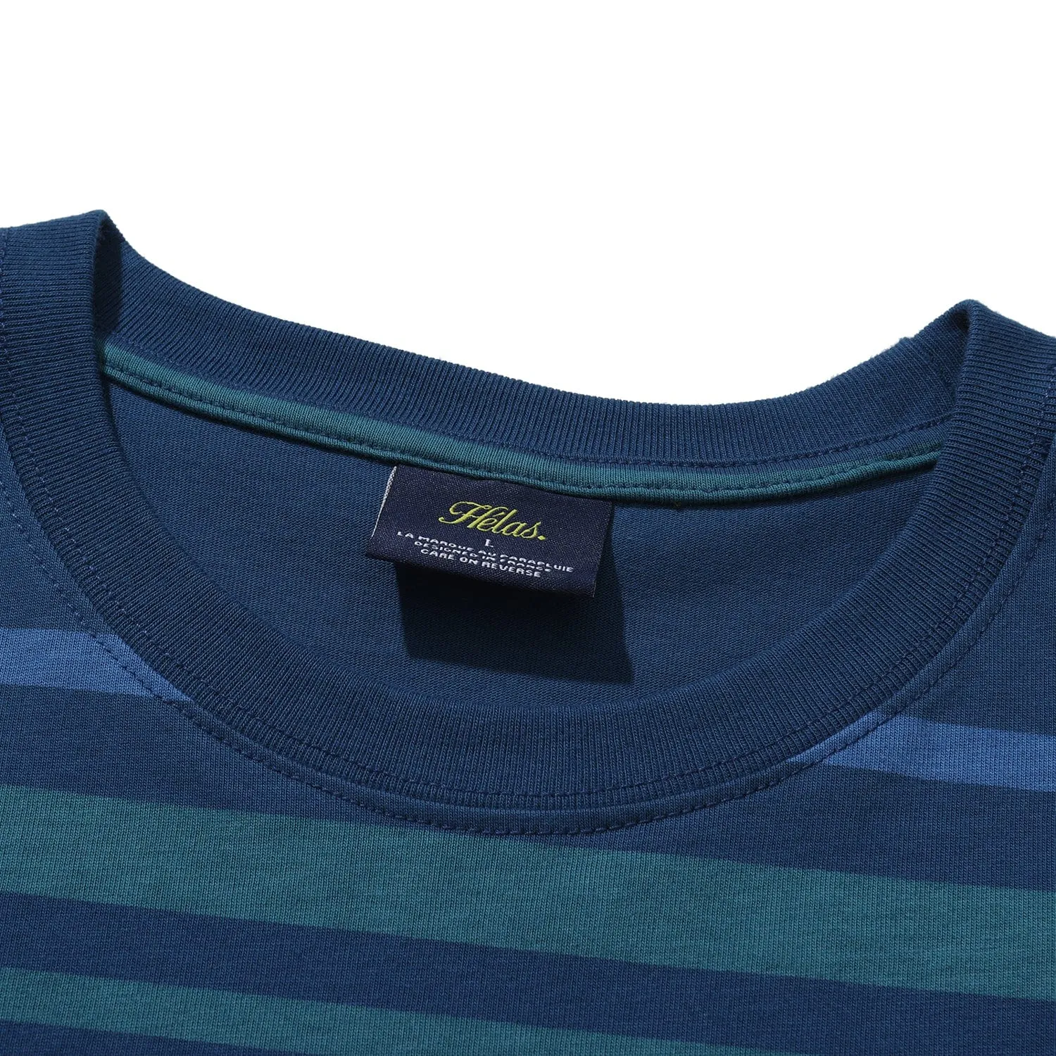 Helas Bandes Striped T-Shirt Teal Blue