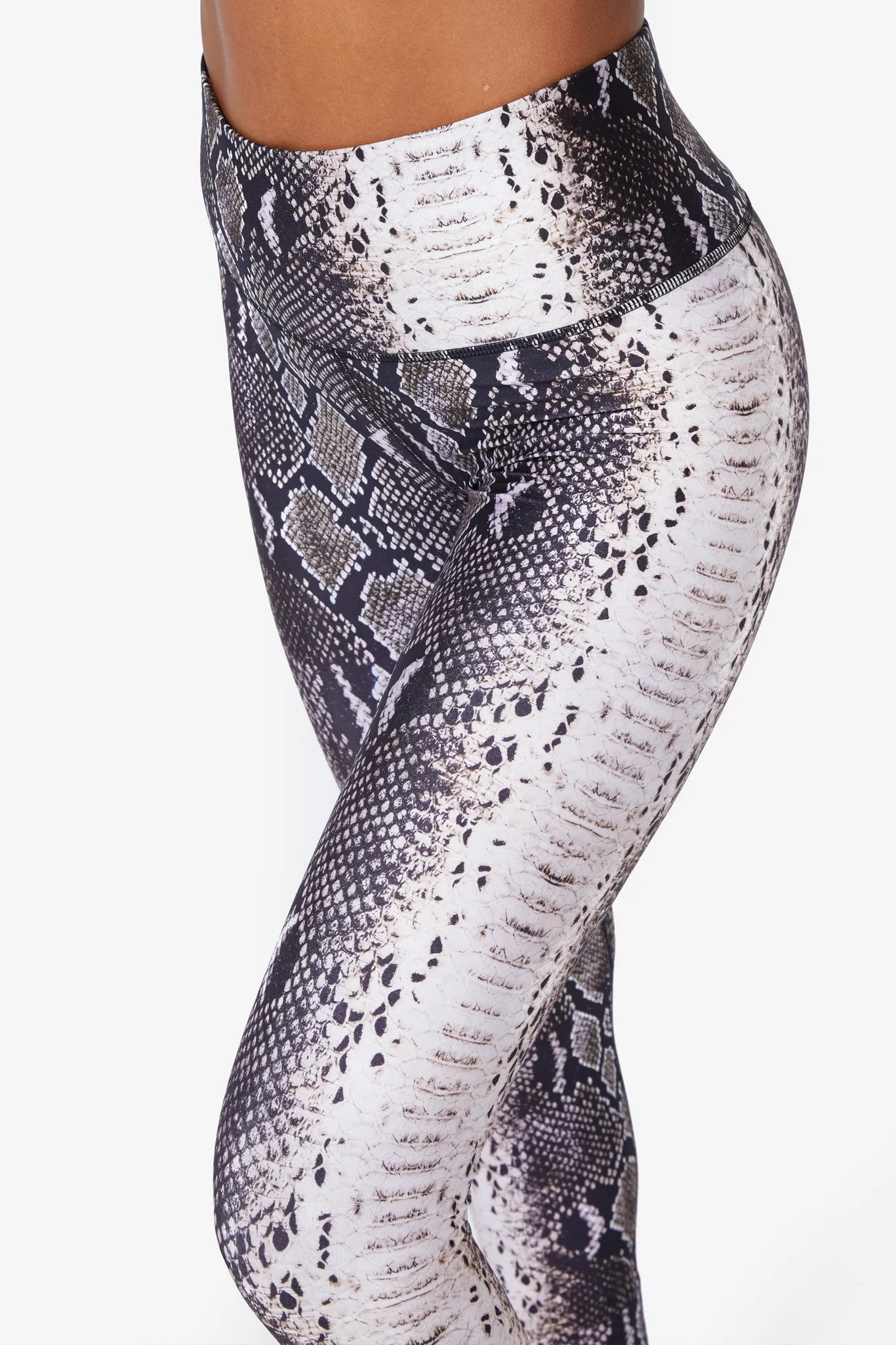 Hi-Shine Capris in Wild Python