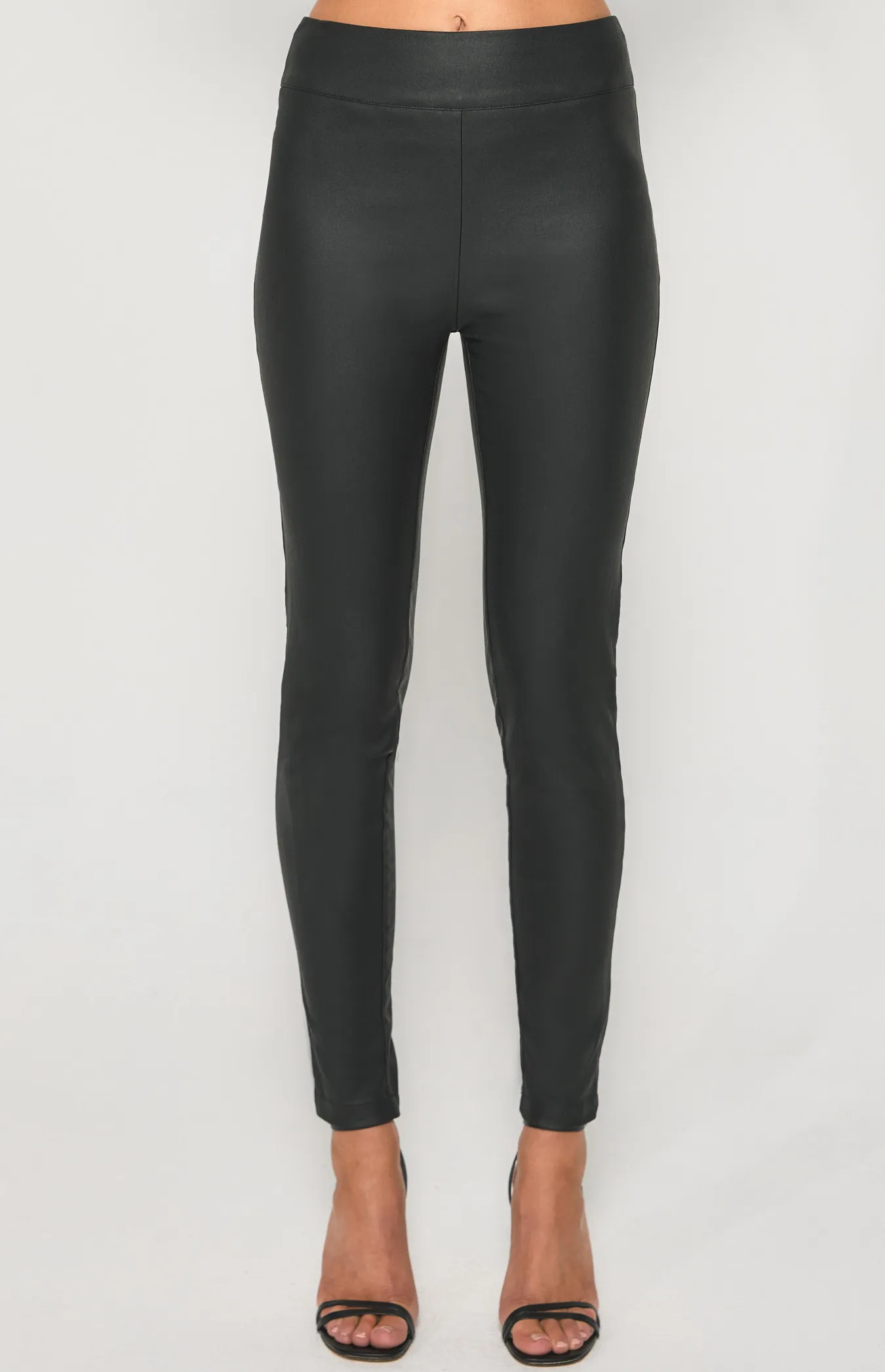 High Waisted Faux Leather Leggings (SPA396B)