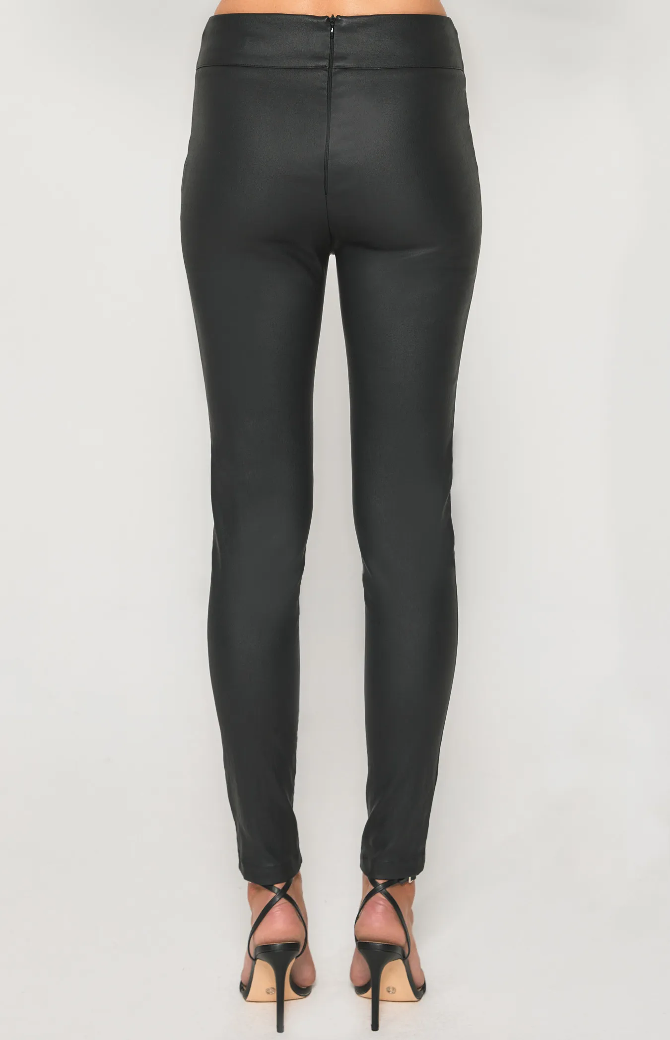 High Waisted Faux Leather Leggings (SPA396B)