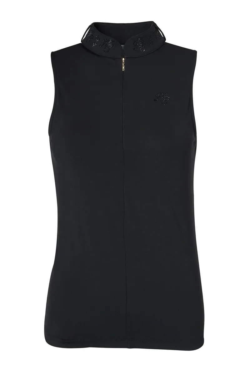 Holland Cooper Crystal Sleeveless Base Layer Ladies in Black