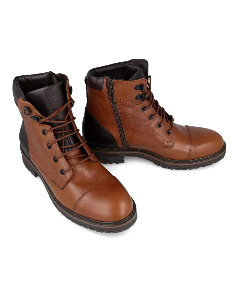 Kangaroos 491 Brown military ankle boots for men