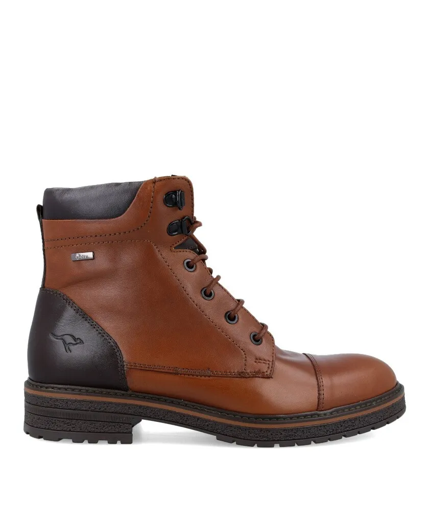 Kangaroos 491 Brown military ankle boots for men