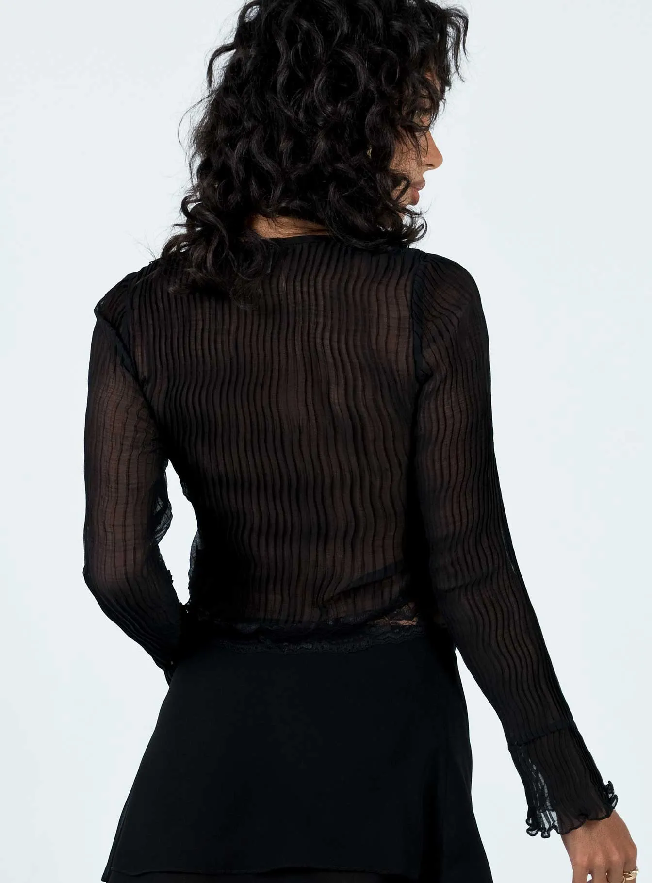 Kareela Long Sleeve Top Black