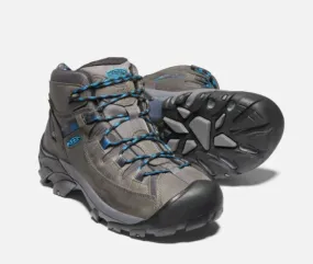 Keen Mens Targhee II Mid Waterproof- Grey/ Blue