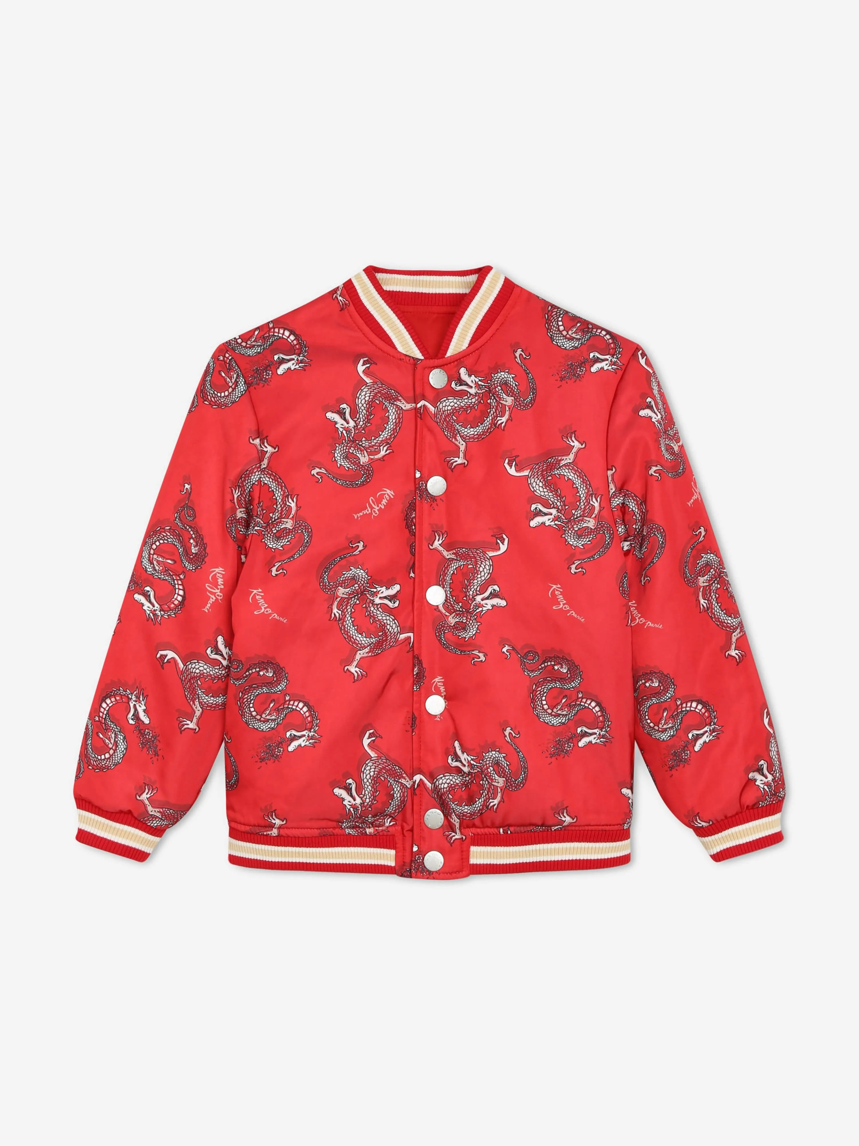 KENZO Kids Chinese New Year Reversible Varsity Jacket in Red