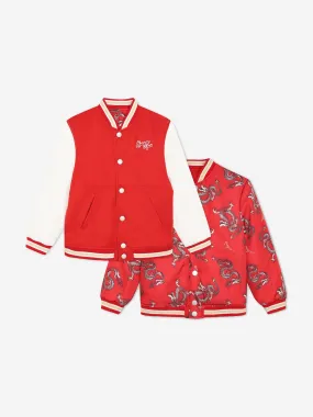 KENZO Kids Chinese New Year Reversible Varsity Jacket in Red