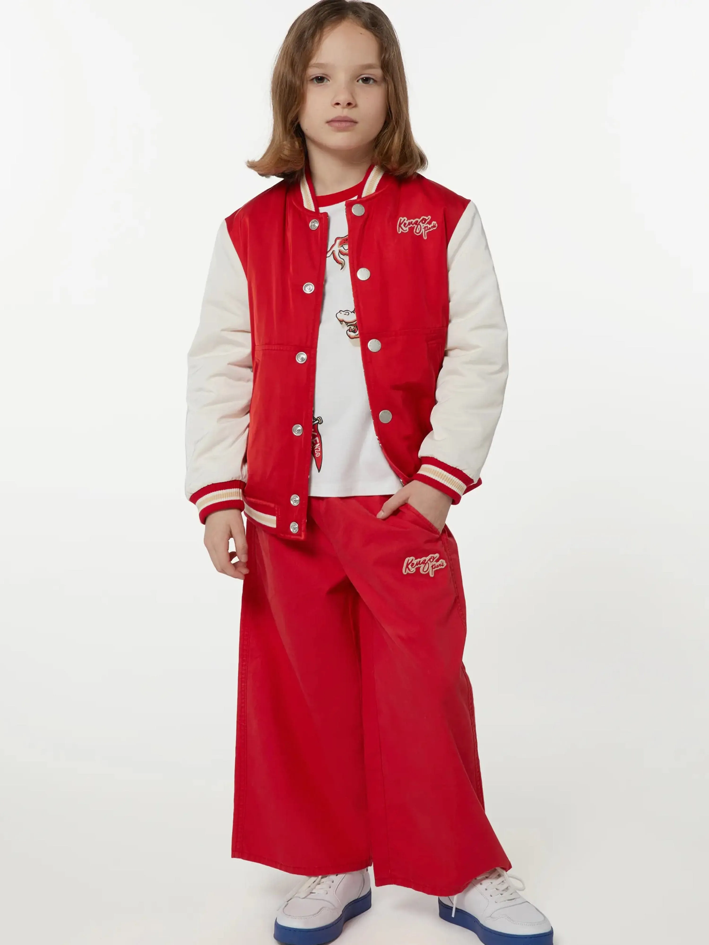 KENZO Kids Chinese New Year Reversible Varsity Jacket in Red