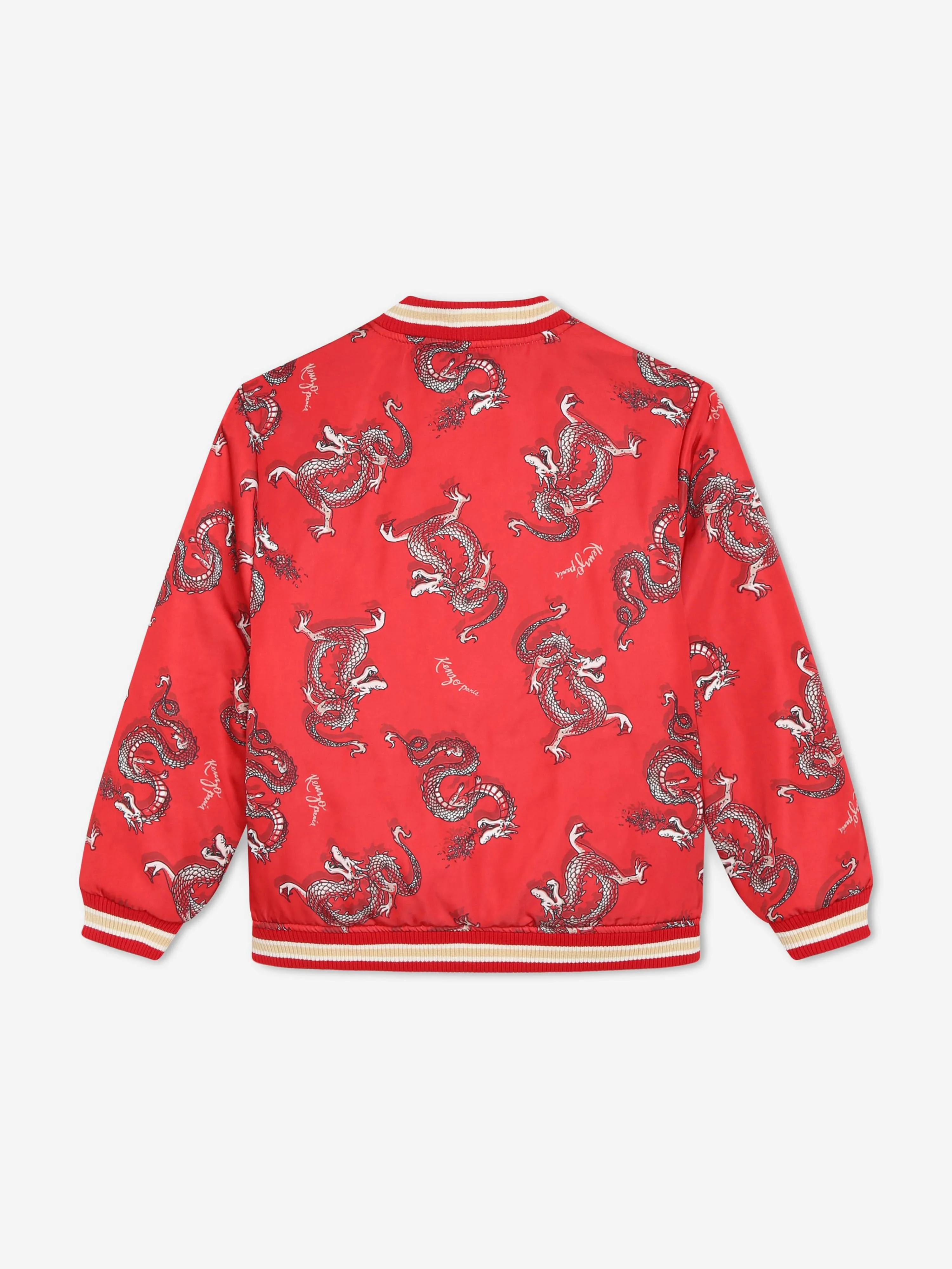 KENZO Kids Chinese New Year Reversible Varsity Jacket in Red