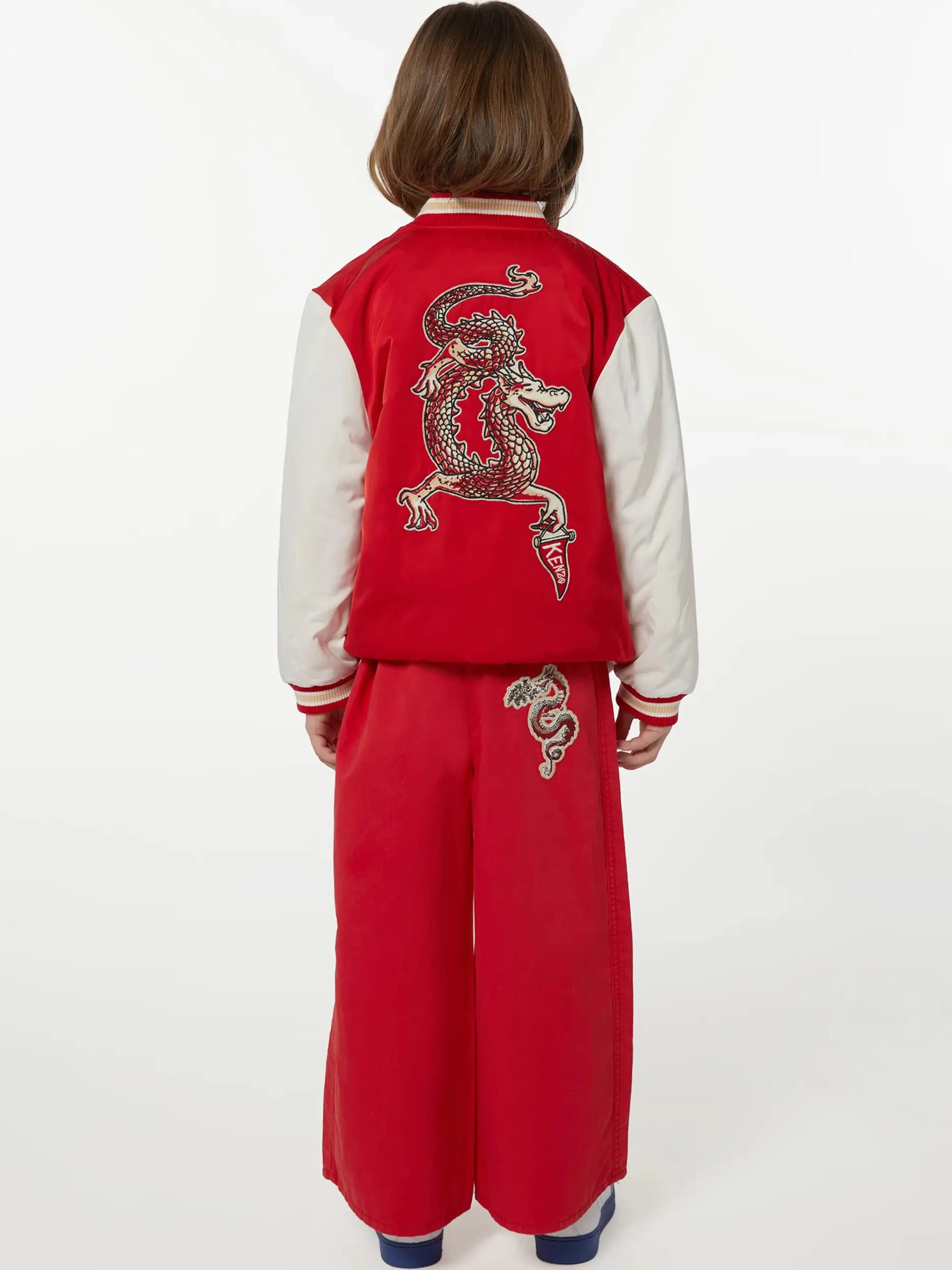 KENZO Kids Chinese New Year Reversible Varsity Jacket in Red