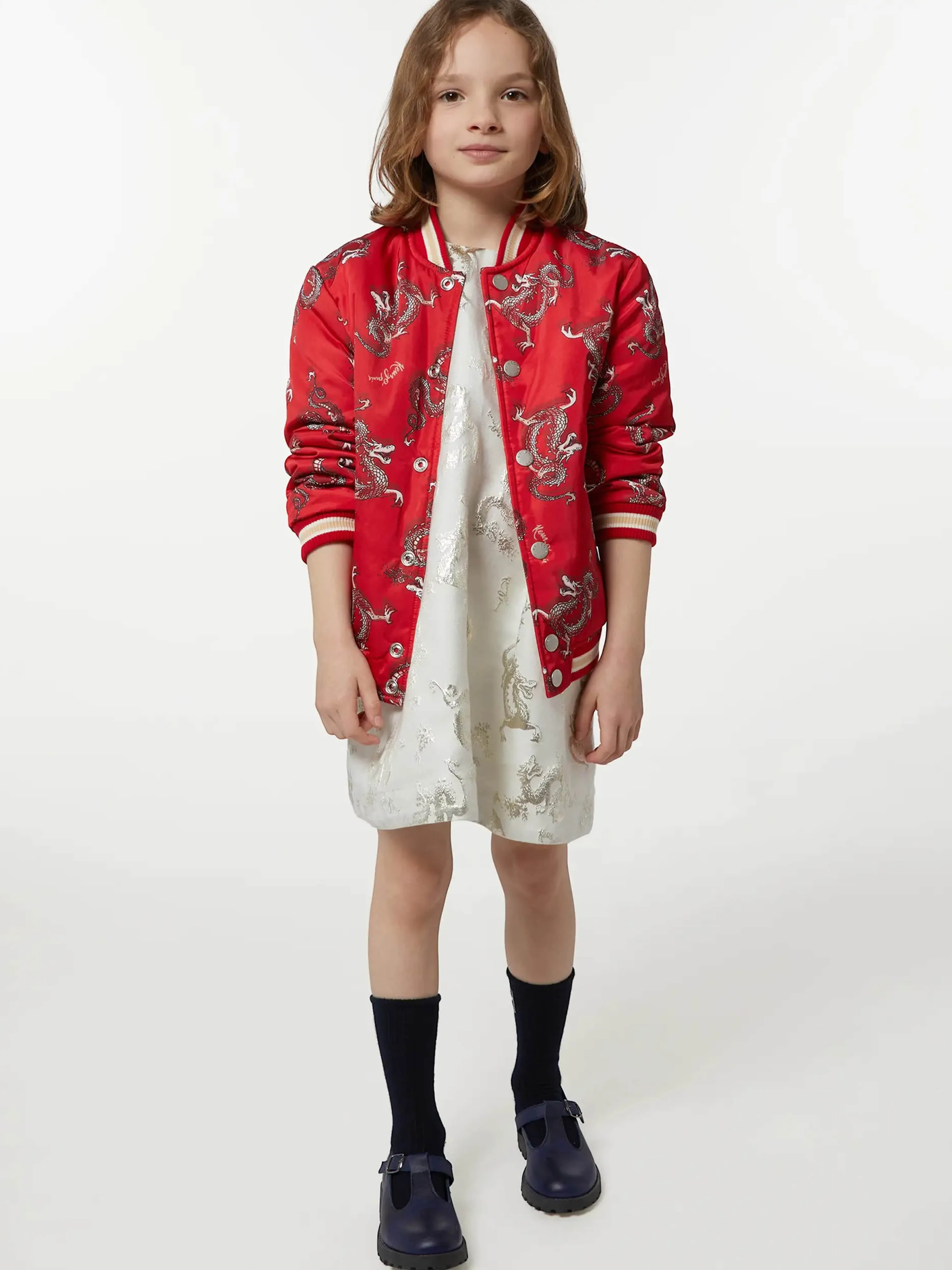 KENZO Kids Chinese New Year Reversible Varsity Jacket in Red