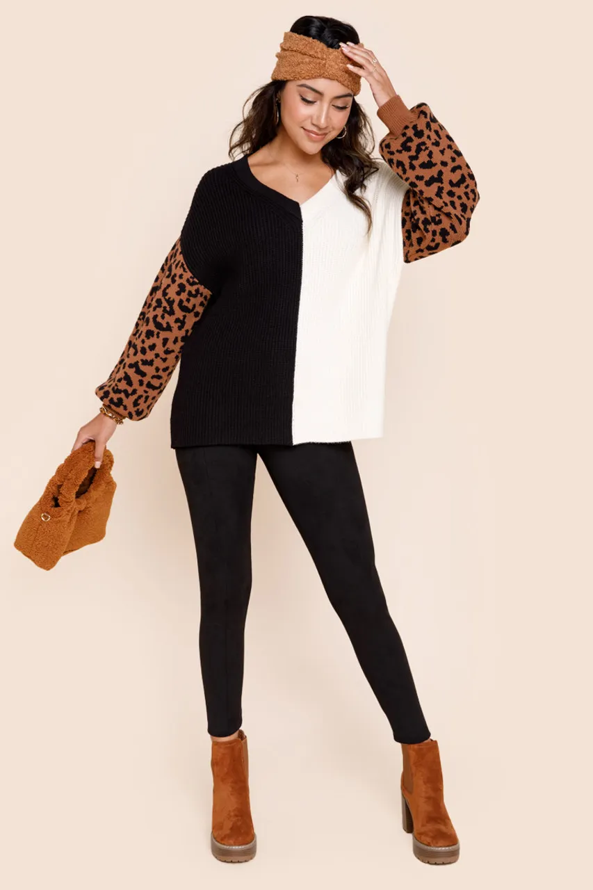 Lacie Leopard Color Block Sweater