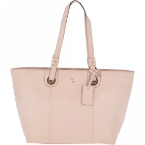 Large  Leather Tote Bag Panna Cotta Cream : 60252