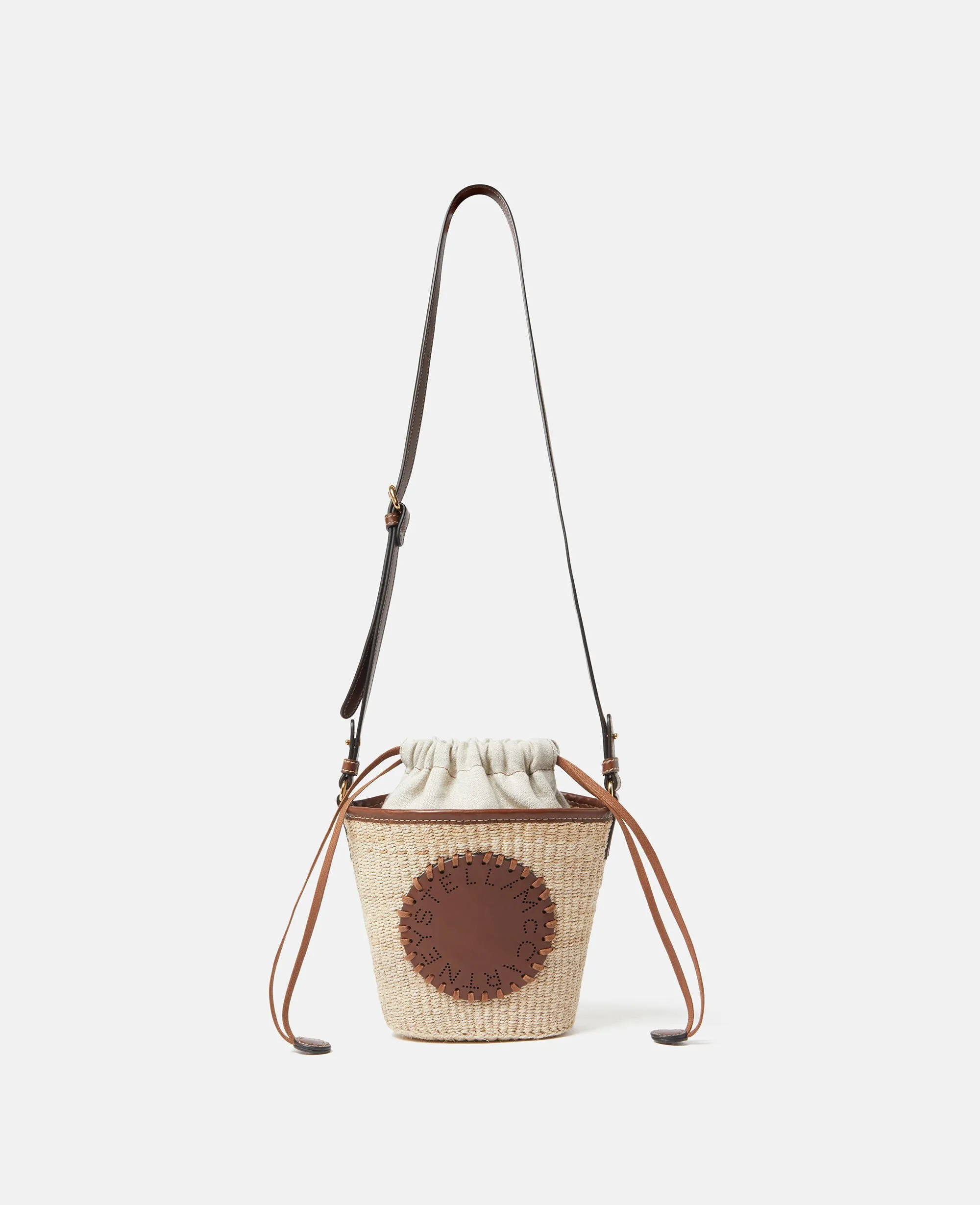 Logo Raffia Crossbody Bag