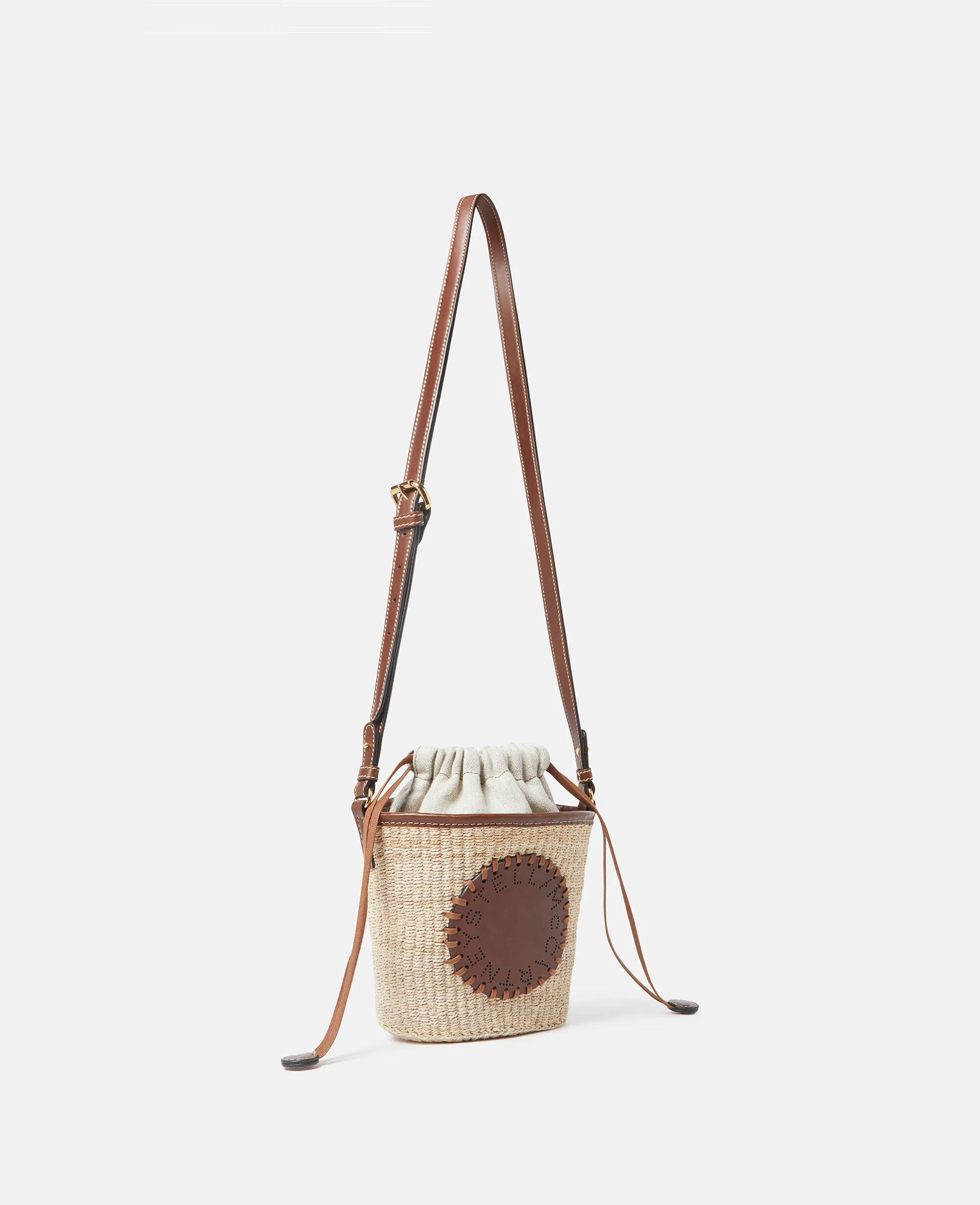 Logo Raffia Crossbody Bag