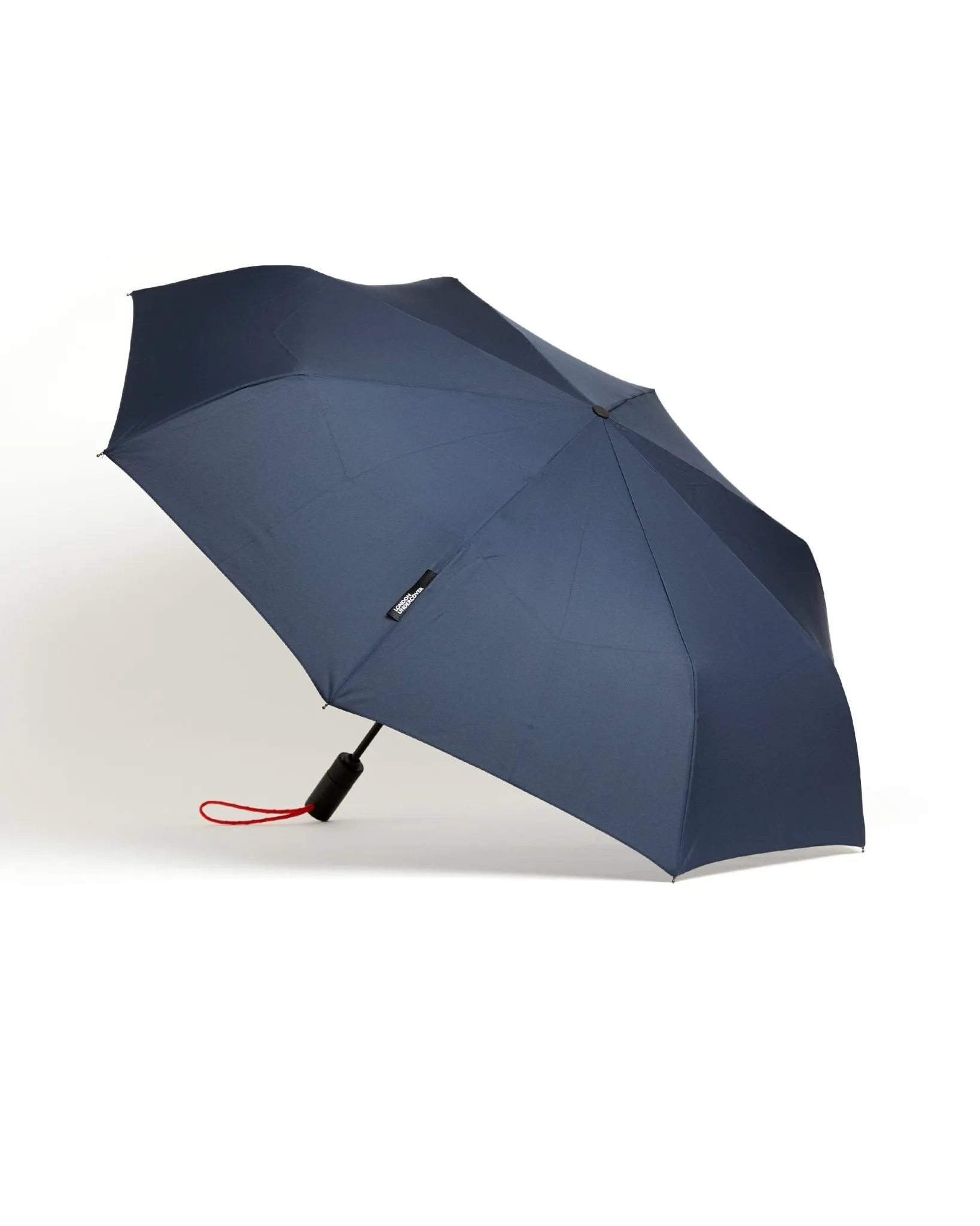 London Undercover Auto Push Button Compact Umbrella: Navy