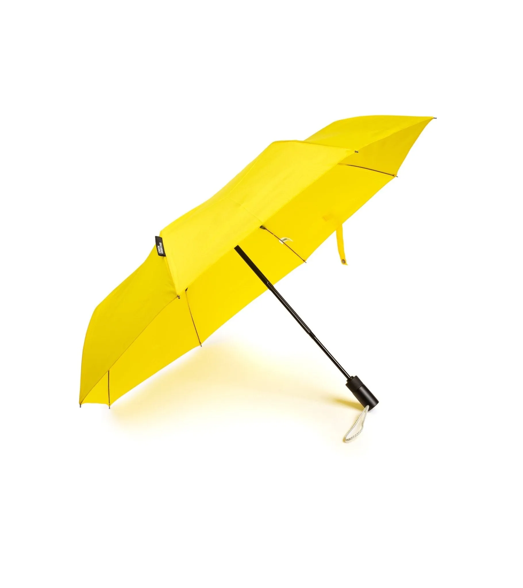 London Undercover Auto Push Button Compact Umbrella: Yellow