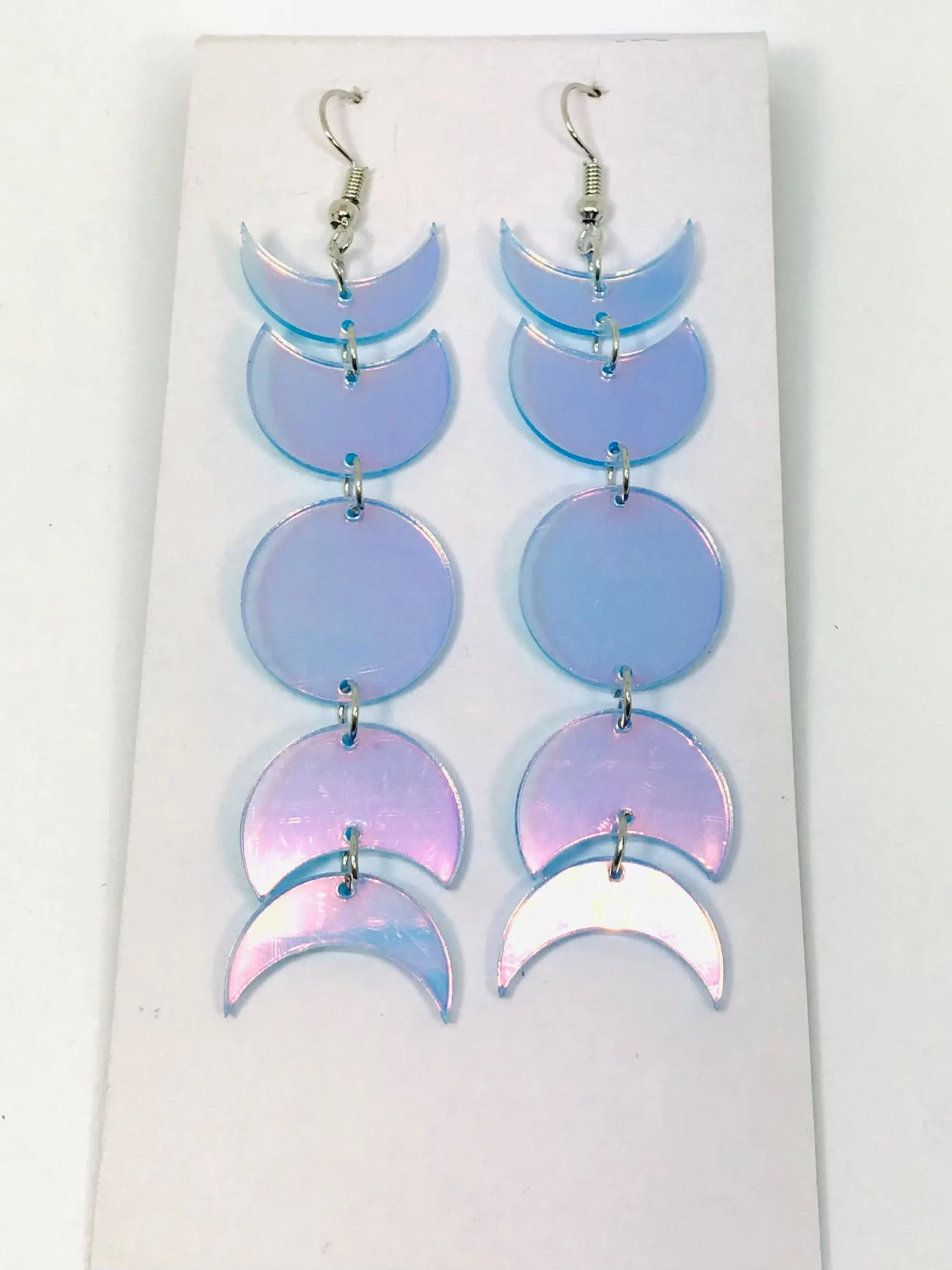 Long Dangle Moon Phases Earrings