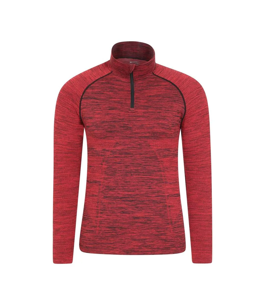 Mens slalom seamless base layer top red Mountain Warehouse