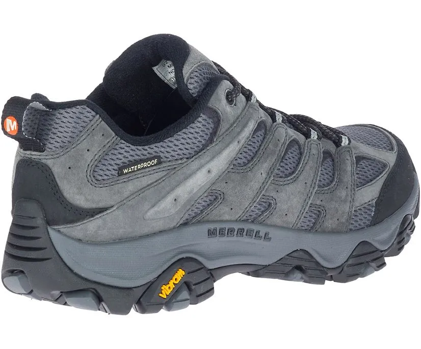 Merrell Mens Moab 3 Waterproof Low Hiker ***Wide Width***- Granite