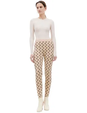 Moon all over logo leggings - Beige