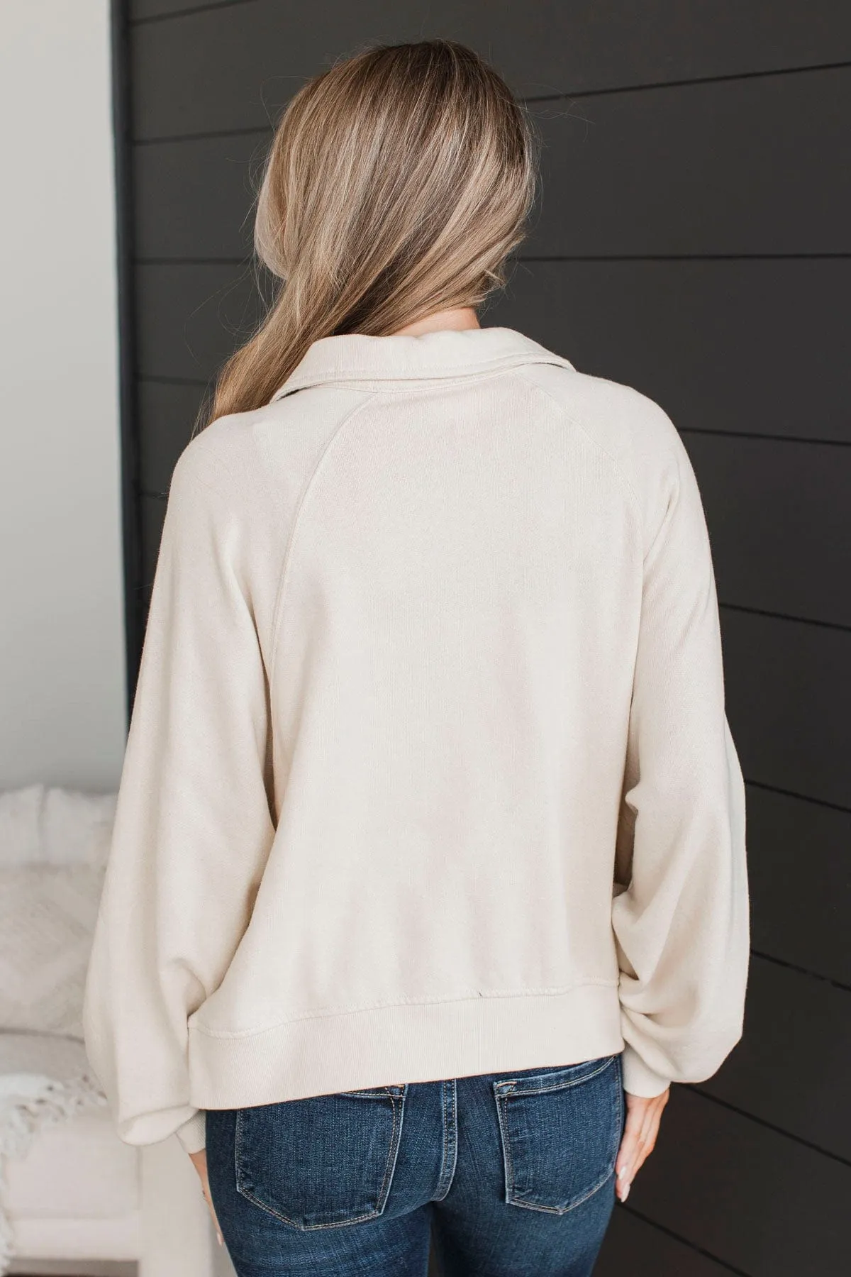 Natural Charm Pullover Top- Cream