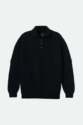 Not Your Dad's Fisherman Sweater - Black