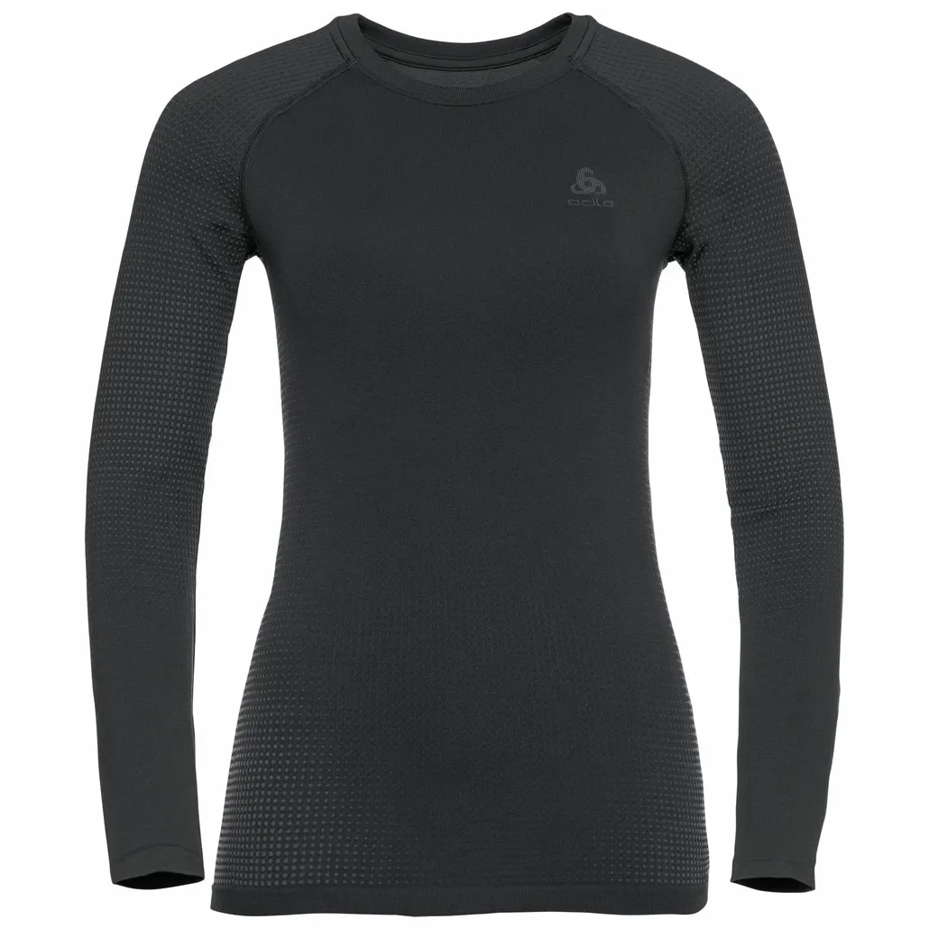 Odlo Women's Performance Warm ECO Long-Sleeve Base Layer Black - Graphite Grey | Buy Odlo Women's Performance Warm ECO