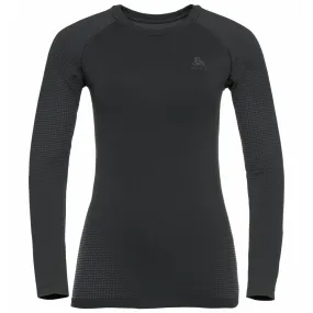 Odlo Women's Performance Warm ECO Long-Sleeve Base Layer Black - Graphite Grey | Buy Odlo Women's Performance Warm ECO