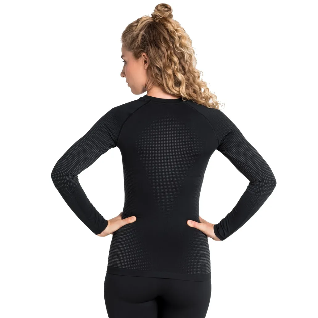 Odlo Women's Performance Warm ECO Long-Sleeve Base Layer Black - Graphite Grey | Buy Odlo Women's Performance Warm ECO