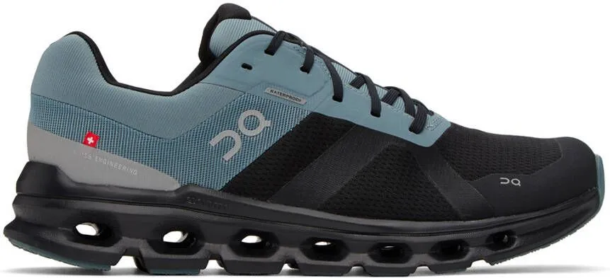 On Black & Blue Cloudrunner Waterproof Sneakers