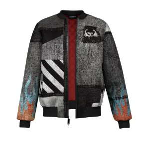 Patched Path Bomber Jacket