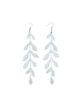 Pendientes LONG LEAVES PLATEADO