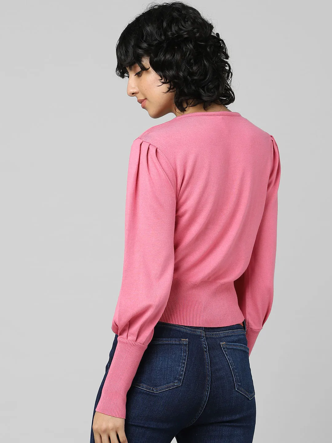 Pink Cut-Out Detail Pullover