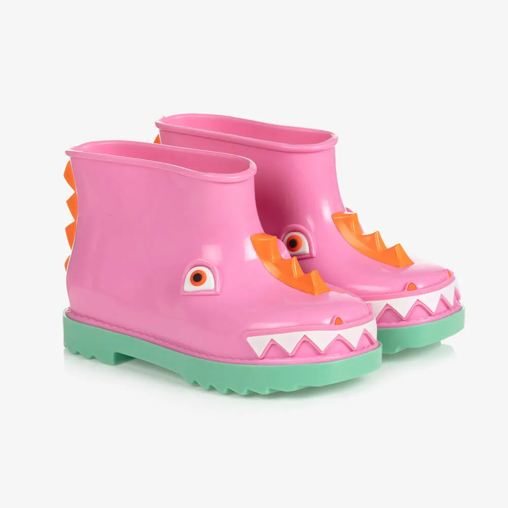 Pink Dino PVC Rain Boots