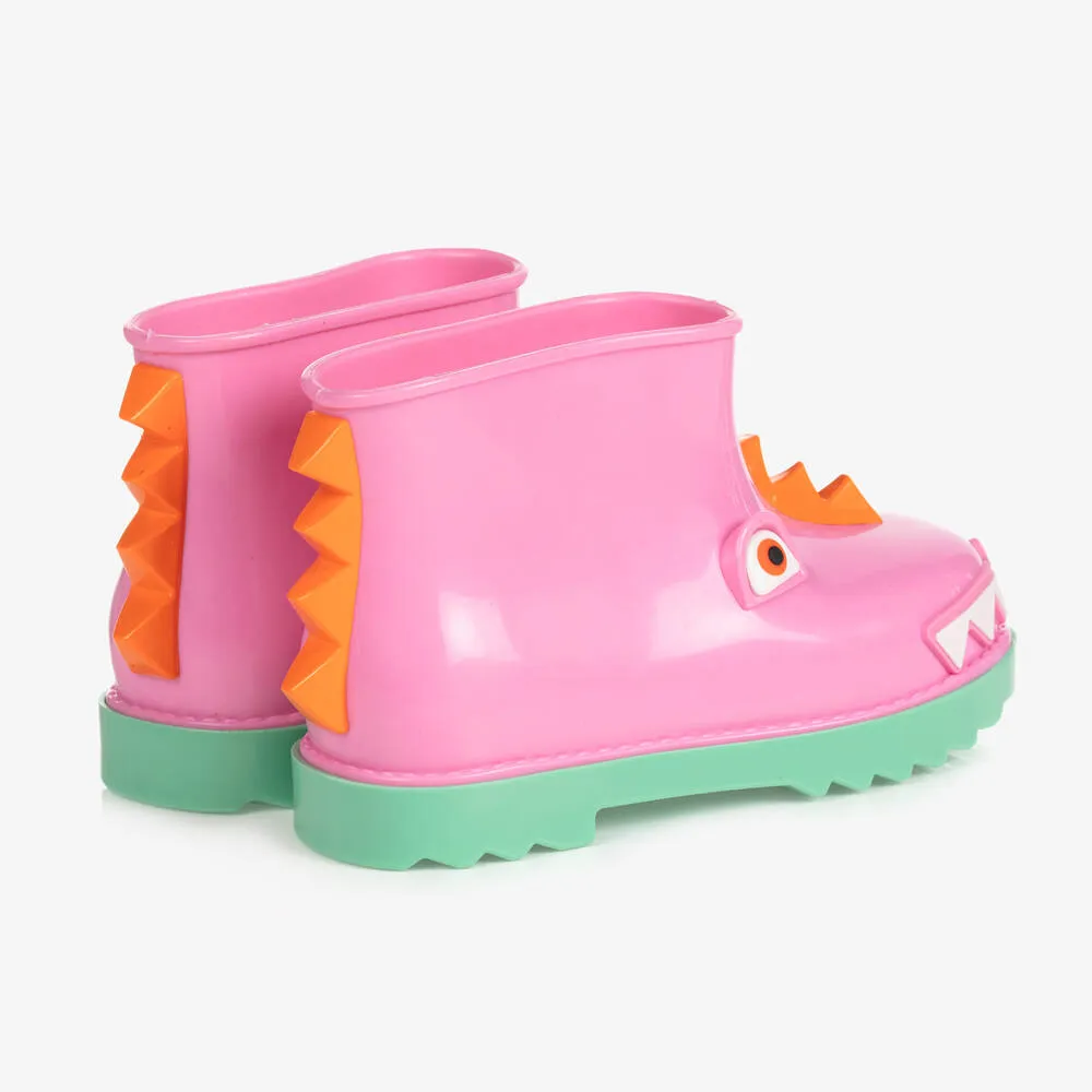 Pink Dino PVC Rain Boots