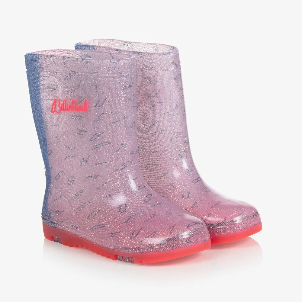 Pink Logo Rain Boots