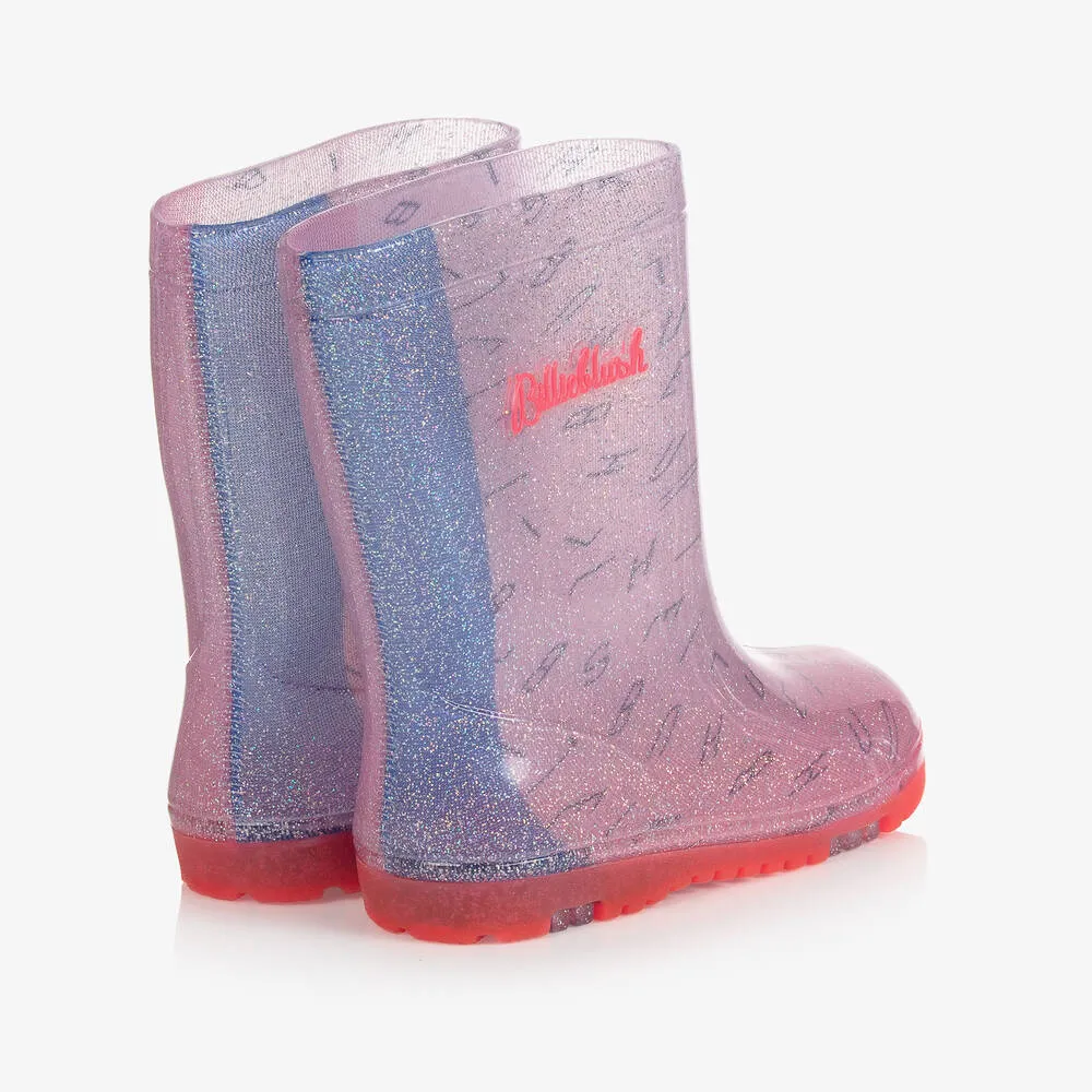 Pink Logo Rain Boots