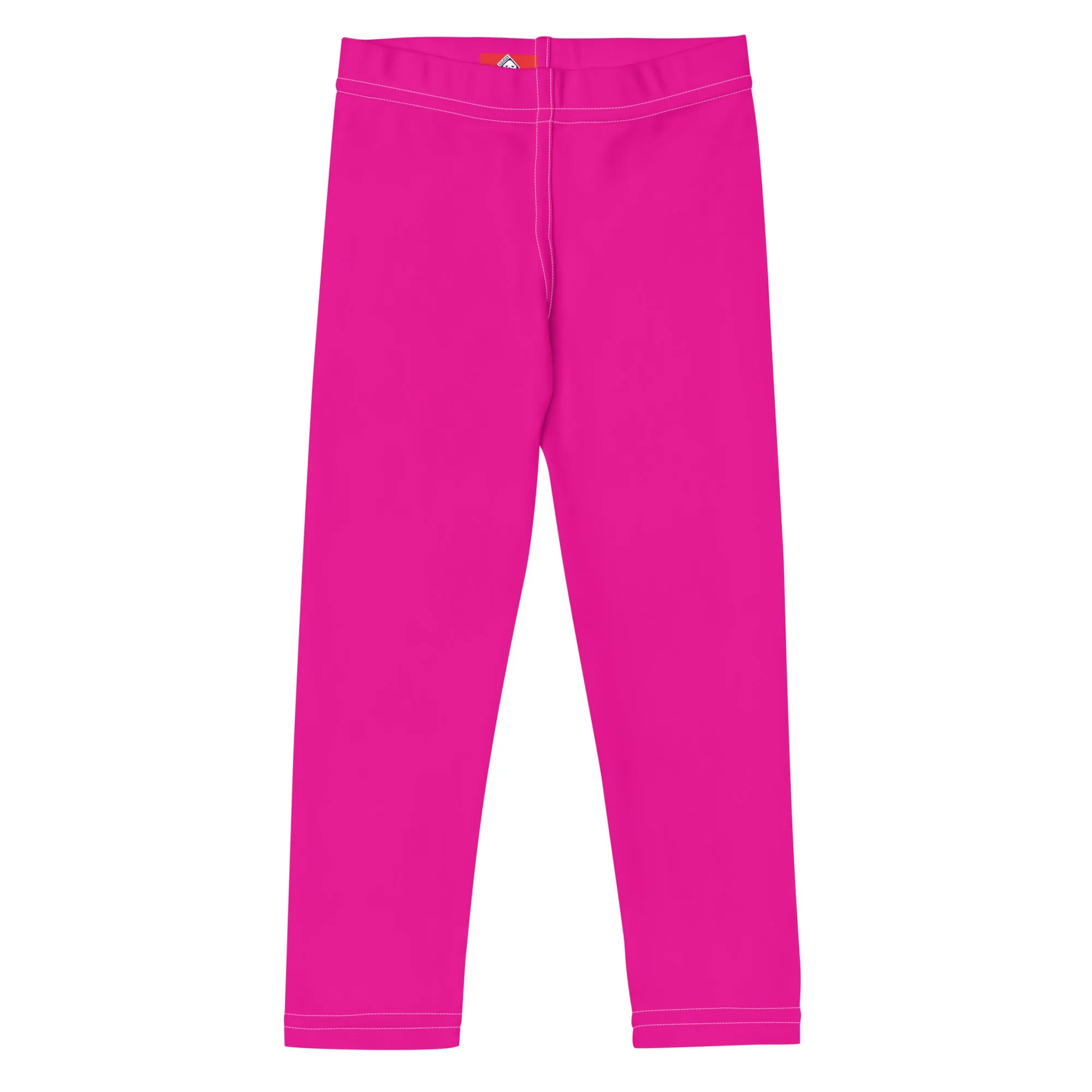 Playtime Ready: Solid Color Athletic Leggings for Boys - Hollywood Cerise