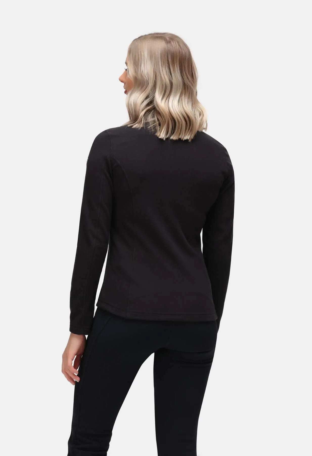 Poivre Blanc Micro Fleece Jacket in Black