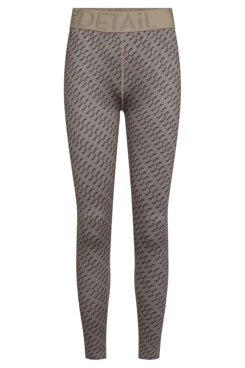 Printed Legging | Beige | Leggings fra Hype the Detail