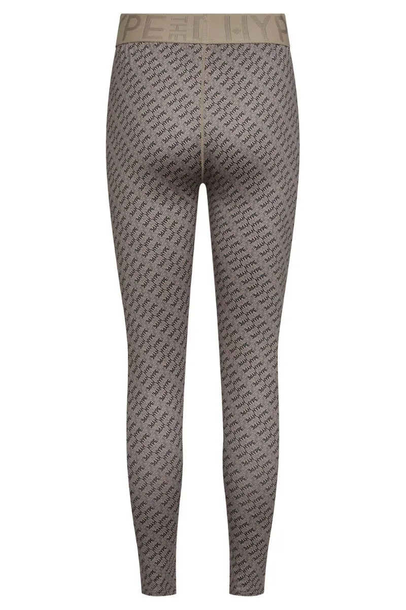 Printed Legging | Beige | Leggings fra Hype the Detail