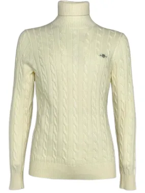 PULLOVER UOMO PANNA A TRECCE CON COLLO ALTO