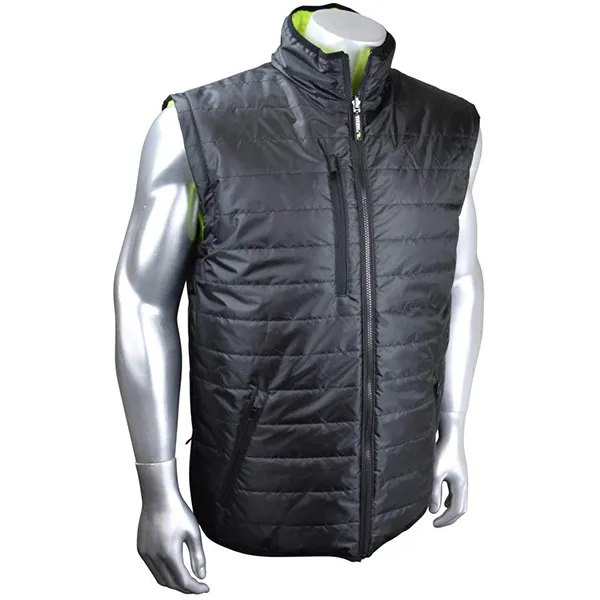 Radians Quilted Reversible Jacket with Zip-Off Sleeves and X-Back