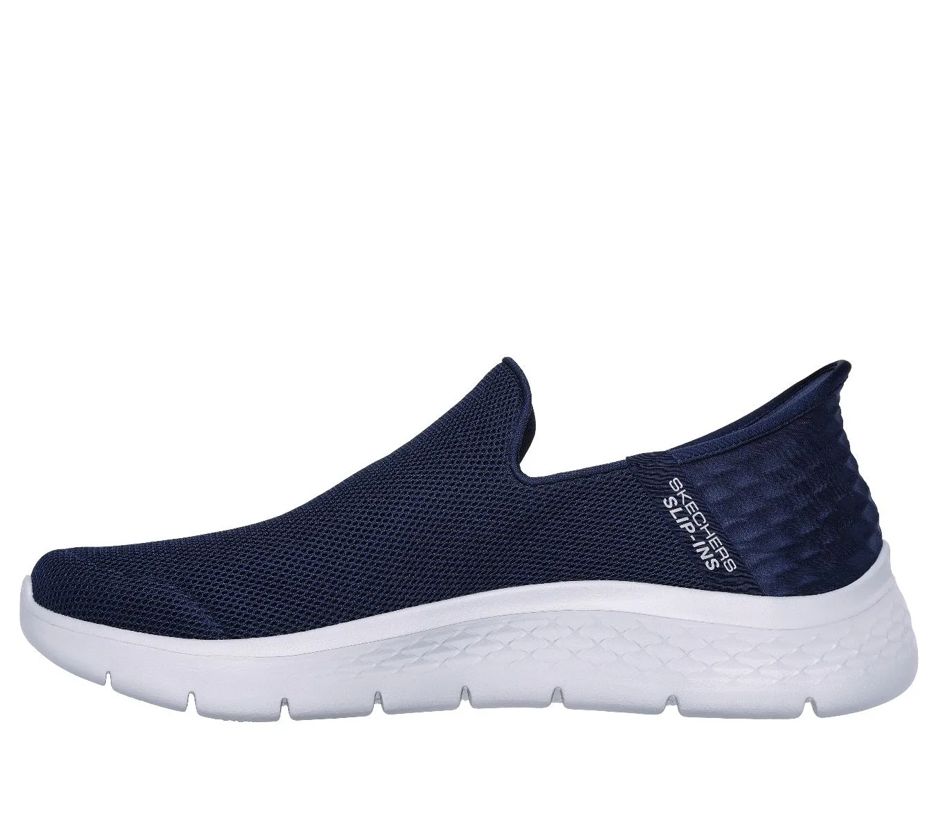 Skechers Go Walk Flex No Hands Slip-Ins Trainers Navy Textile