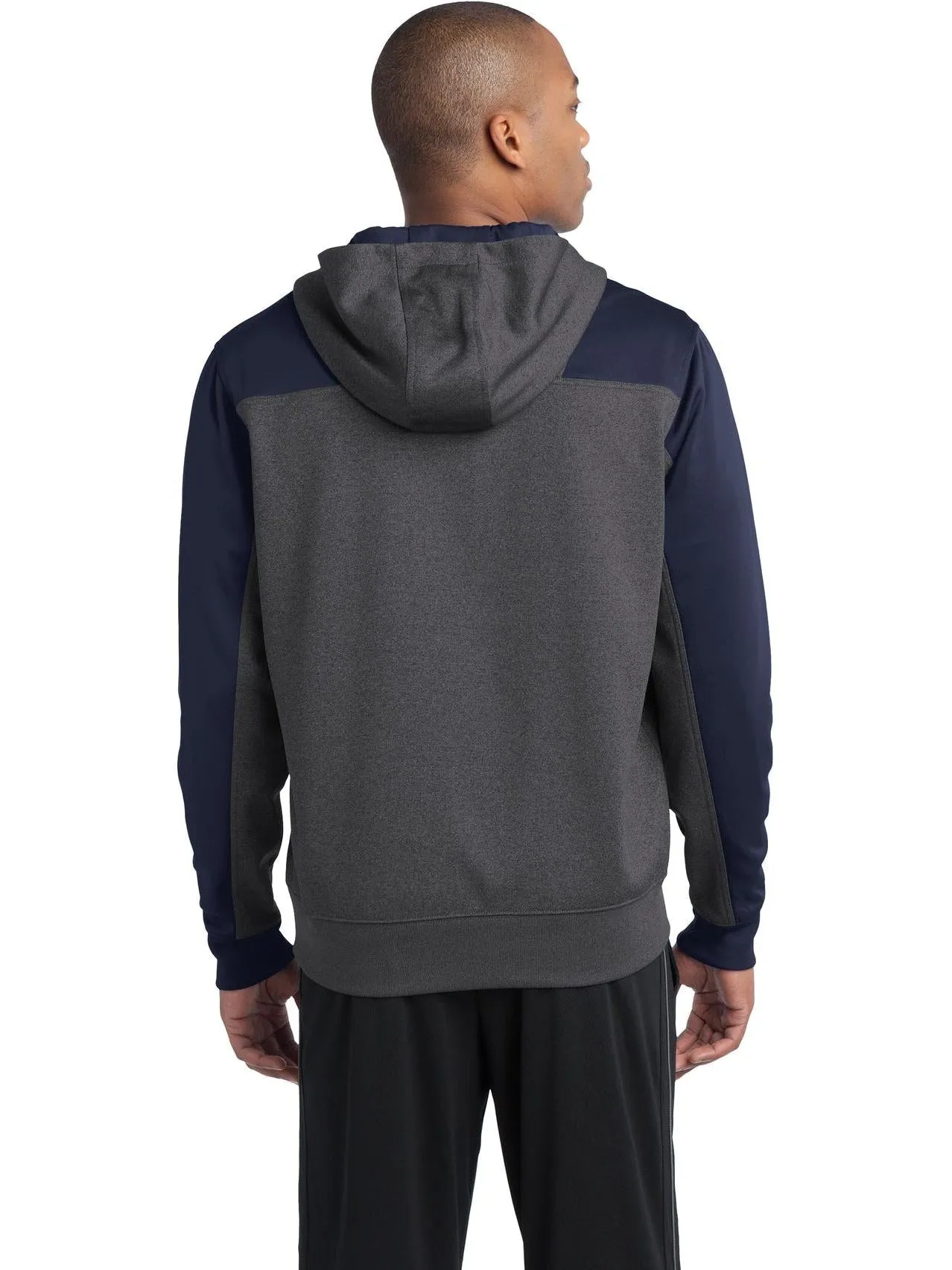 Sport-Tek Colorblock Tech Fleece 1/4-Zip Hooded Sweatshirt