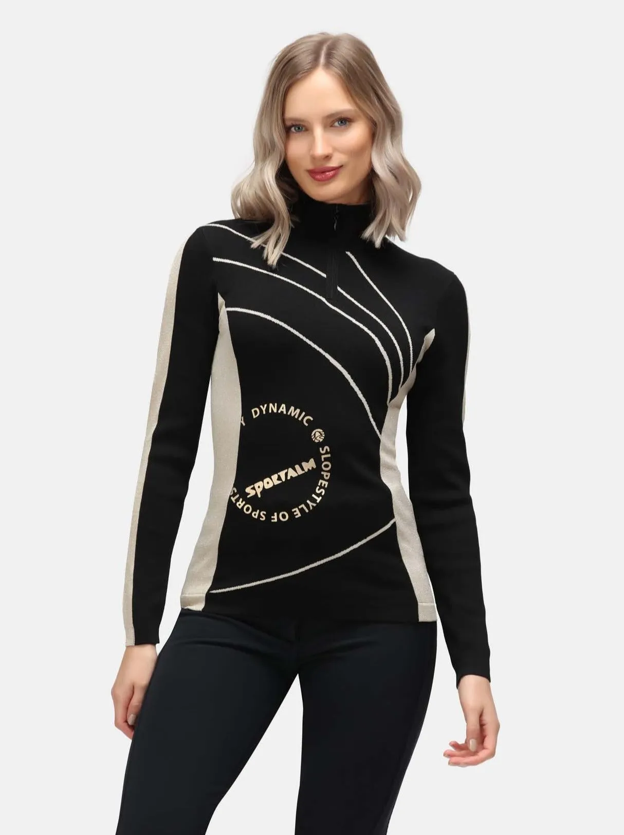 Sportalm Black and Gold Ski Top