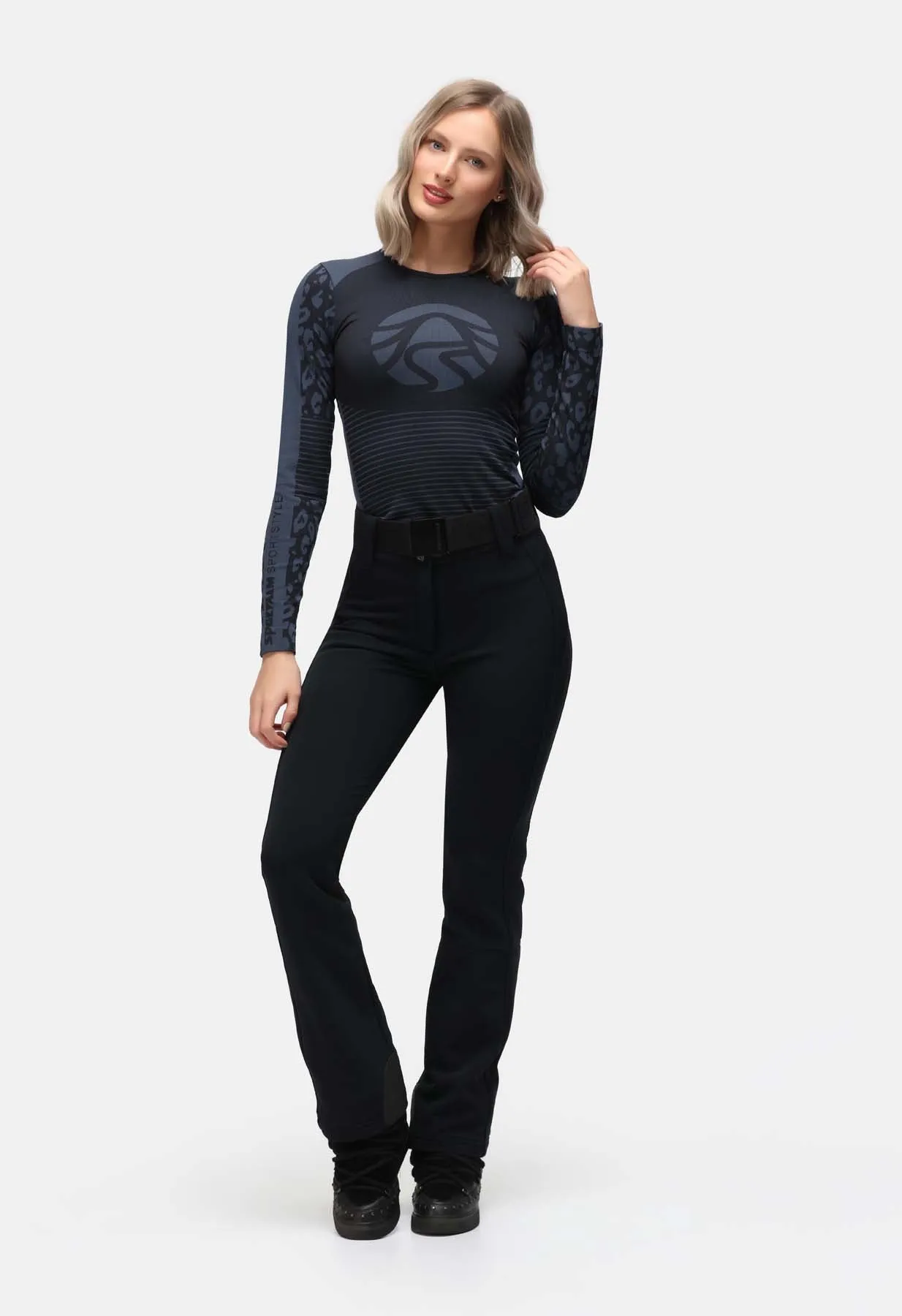 Sportalm Ski Base Layer in Black with Logo 9822503856