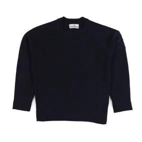 Stone Island Dark Blue Stone Island Pullover With Embroidered Logo